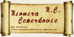 Miomira Čeperković vizit kartica